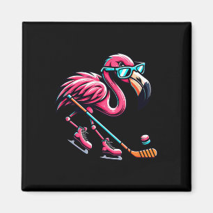 Cool Ijs Hockey Flamingo Zonnebril Stijl Magneet