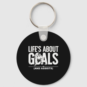 Cool ijshockey voor mannen vrouwen hockeyliefhebbe sleutelhanger