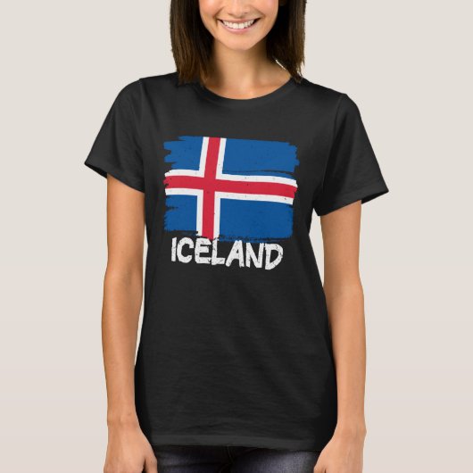 Cool IJsland Flag T-shirt (Voorkant)