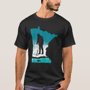 Cool Ijsvissen Minnesota Staat Voor Vissers Pap T-shirt