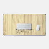 Cool imprimé en bambou jaune Votre nom Occupation (Clavier et souris)