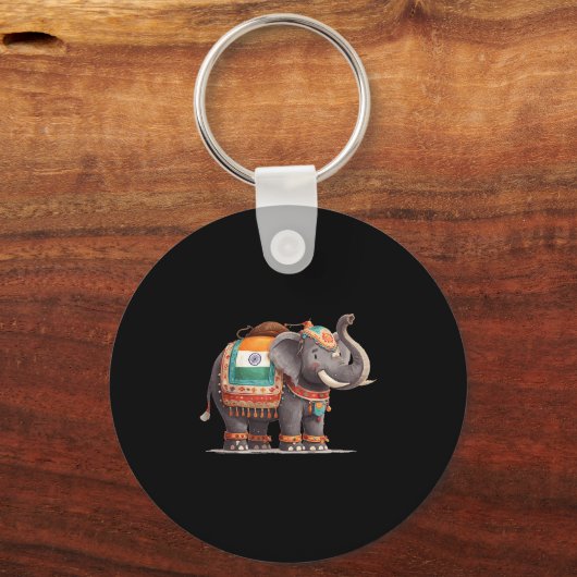 Cool Indian Animals Costume For Elephants Lovers Sleutelhanger (Voorkant)