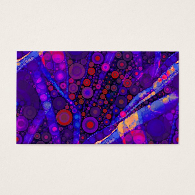 Cool Indigo Cercles concentrés Mosaïque Abstraite (Devant)