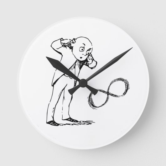 Cool Infinity Symbol Philosophical Clock Ronde Klok (Voorkant)