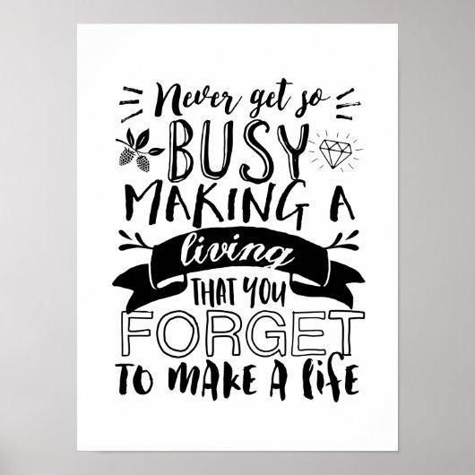 Cool Inspirational Citation Poster Live Life Fulle (Devant)