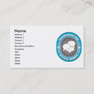 Cool Interpreters Club Visitekaartje