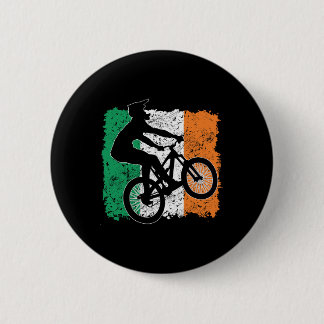 Cool Ireland Flag Vintage Irish Flag Mtb Mountain  Ronde Button 5,7 Cm