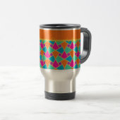 Cool Islamic Pattern and Stripes Travel Mug Reisbeker (Voorkant rechts)