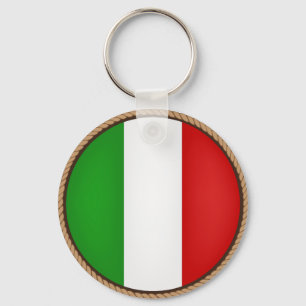 Cool Italy Flag Seal Sleutelhanger