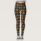 Cool Jack O Lantern Halloween Pattern Leggings (Voorkant)