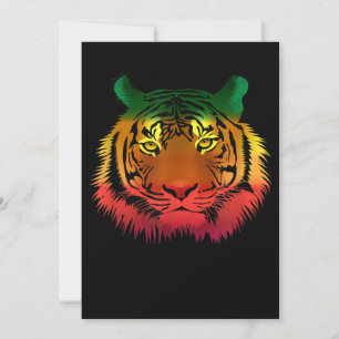 Cool Jamaican Tiger Flag Kaart