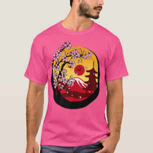 Cool Japanese Mountain Art, Cute Japans Uitzicht G T-shirt