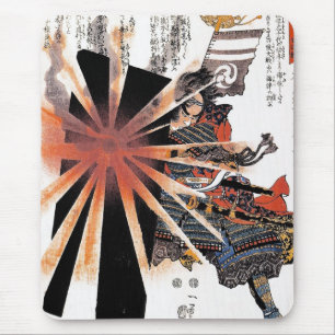 Cool japanese Samurai Warrior Blister Sun art Muismat