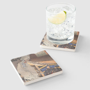 Cool  Japans Ghost Woodblock Print Stenen Onderzetter