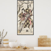 Cool japans  samurai ukiyo-e scroll poster (Keuken)