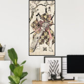 Cool japans  samurai ukiyo-e scroll poster (Thuiskantoor)