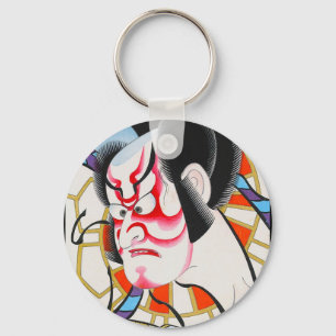 Cool japans traditioneel kabuki makeup tadamasa sleutelhanger
