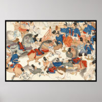 Cool-japans -ukio-e-paardenriders cavalerie