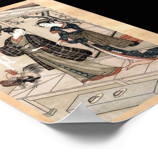 Cool japans  ukiyo-e scroll twee geisha poster (Hoek)