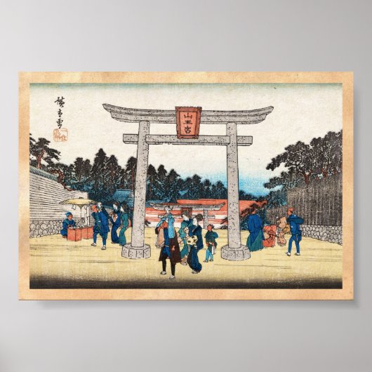 Cool-japans -ukiyo-e tori gate poster (Voorkant)