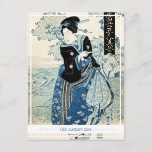Cool japans vintage ukiyo-e geisha lady maiko briefkaart