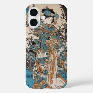 Cool japanse maiko geisha dame kunst iPhone 16 hoesje