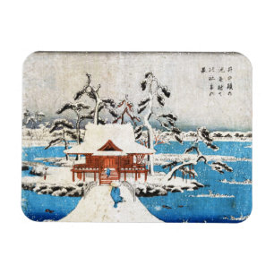 Cool-japanse ukiyo-e-meersneeuw magneet