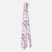 cool Japon motif floral cravate (Devant)