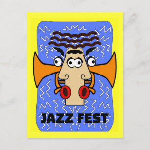 Cool Jazz Abstract Cubism , Jazz Fest 2011 Briefkaart