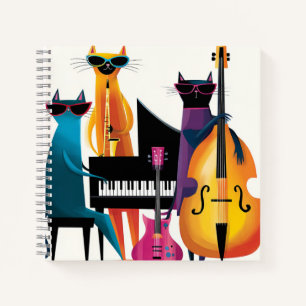 Cool Jazz Cats Musici Band Notitieboek