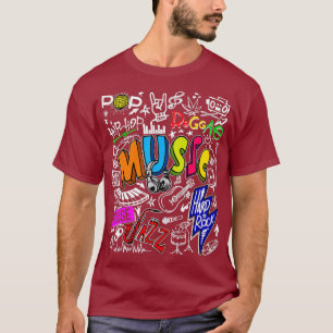 Cool Jazz Disco Song Muziek Reggae Rockn Roll Pop T-shirt