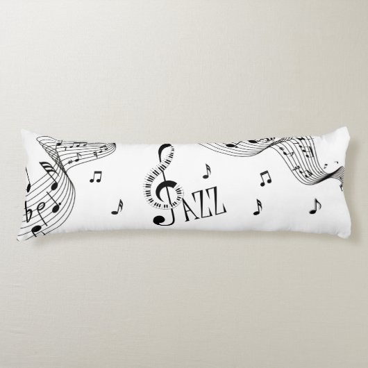 Cool Jazz Music Lichaamskussen (Voorkant)