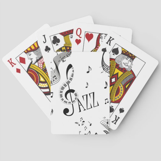 Cool Jazz Music Pokerkaarten (Achterkant)