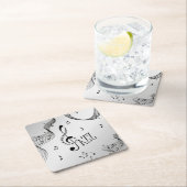 Cool Jazz Vierkante Kartonnen Onderzetter (Insitu)