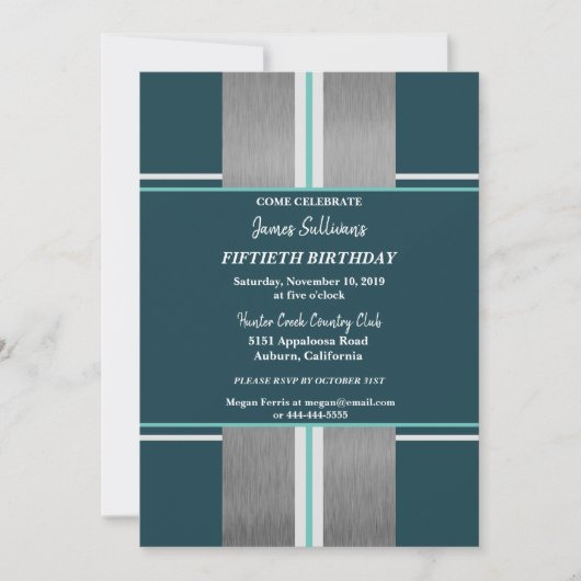 Cool Jazzy Gold Invitation (Devant)