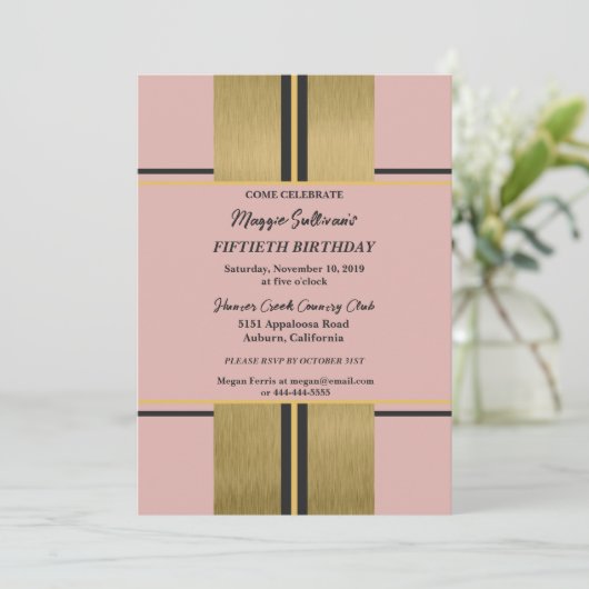 Cool Jazzy Gold Invitation (Debout devant)