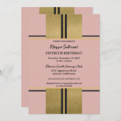 Cool Jazzy Gold Invitation (Devant / Derrière)