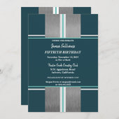 Cool Jazzy Gold uitnodiging (Voorkant / Achterkant)