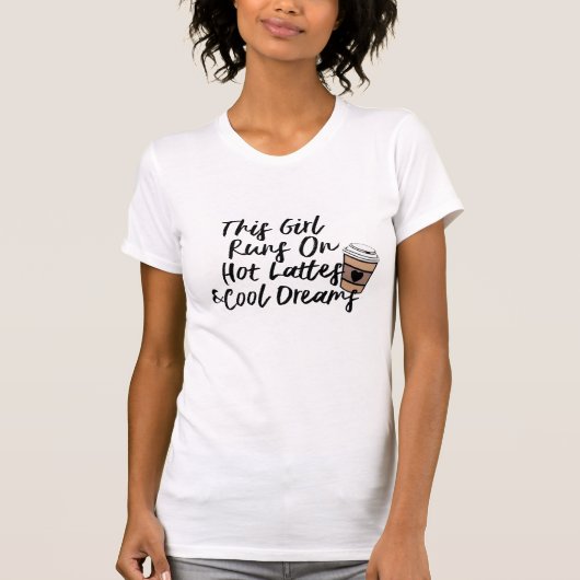 "Cool Je T'Aime Un Café En Latte" Drôle T-shirt (Devant)