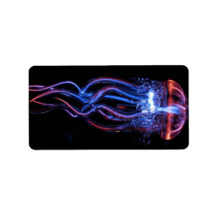 Cool Jellyfish Lichtverschijnsel Etiket