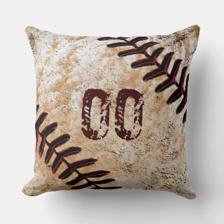 Cool Jersey Number of Monogram Baseball Pillow Kussen