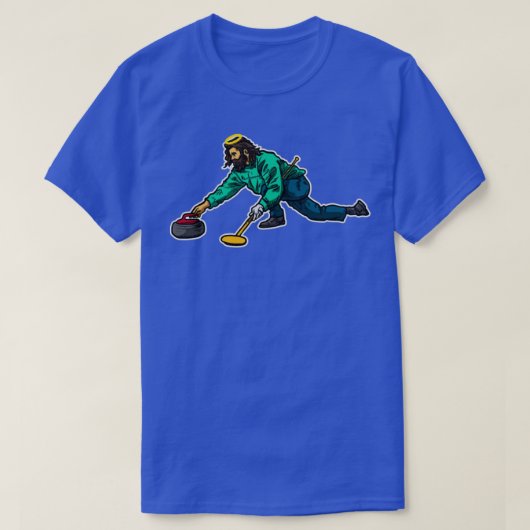 Cool Jesus Curling Gift Idee T-shirt (Design voorkant)