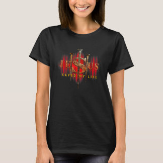 Cool Jesus redde mijn leven Christelijk geloof Jes T-shirt