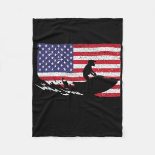 Cool Jet Ski Voor Mannen Vrouwen Skiërs US Amerika Fleece Deken