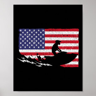 Cool jetski voor mannen vrouwen skiërs VS Amerikaa Poster