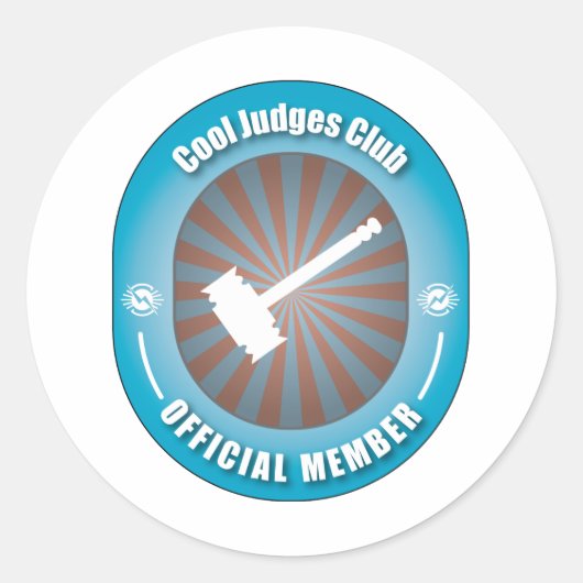 Cool Judges Club Ronde Sticker (Voorkant)