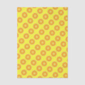 Cool Juicy Orange fruit slices pattern on yellow Tissuepapier (Voorkant)