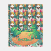 Cool Kaketoe dragen tinten print Fleece Deken (Voorkant)