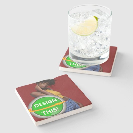 COOL! Kalksteen Onderzetters - Custom (Zijkant)