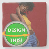 COOL! Kalksteen Onderzetters - Custom (Voorkant)